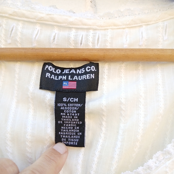 Vintage Polo Ralph Lauren Cotton Sleeveless Button Down Top - Picture 3 of 6